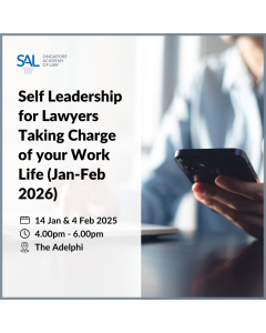 Self Leadership for Lawyers: Taking Charge of your Work Life (Jan-Feb 2026)