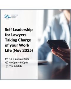 Self Leadership for Lawyers: Taking Charge of your Work Life (Nov 2025)